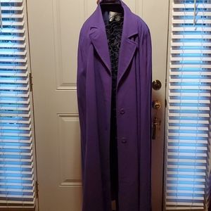 Purple 50" Pendleton Wool Cape Coat